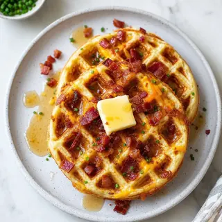 Bacon Cheddar Breakfast Waffles
