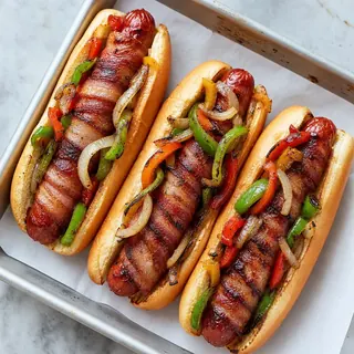 Bacon Wrapped Hot Dogs