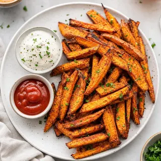 Baked Sweet Potato Fries Plate
