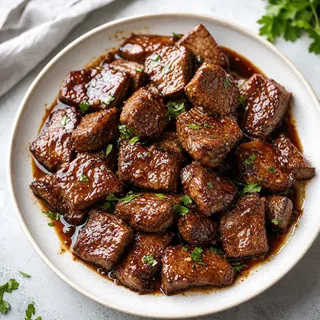 Balsamic Glazed Steak Tips