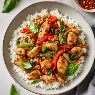 Basil Chicken Stir-Fry
