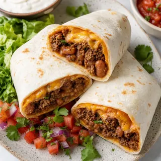 Beef and Bean Burritos