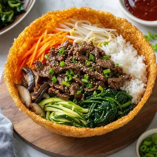 Beef and Spinach Bibimbap