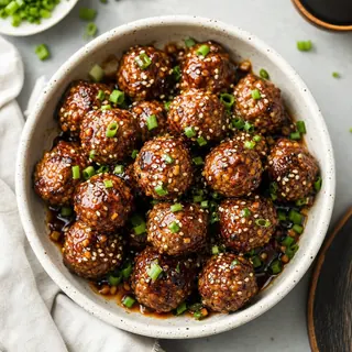 Beef Meatballs with Asian Glaze