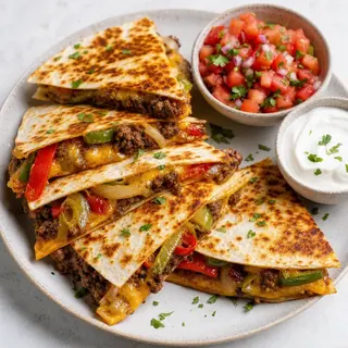Beef Quesadillas with Peppers