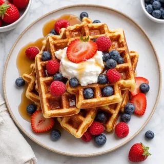 Belgian Waffles & Berries