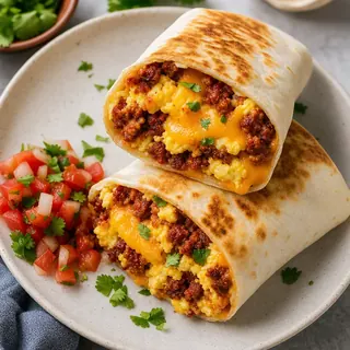 Breakfast Burritos with Chorizo