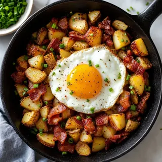 Breakfast Hash with Fried Egg