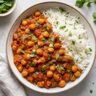 Chana Masala with Rice