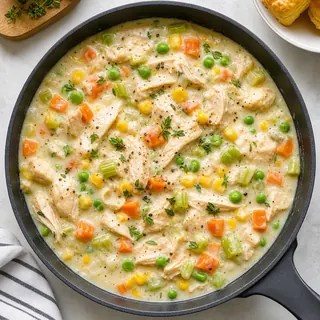 Chicken Pot Pie Filling Skillet