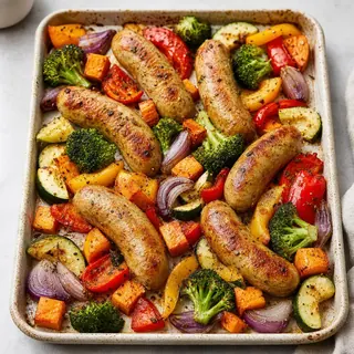 Chicken Sausage with Roasted Vegetables