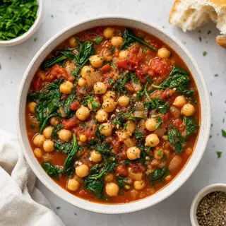 Chickpea And Spinach Stew