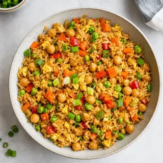 Chickpea Fried Rice with Veggies
