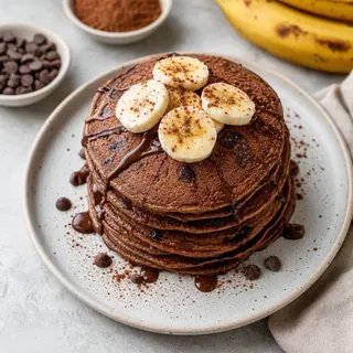 Chocolate Banana Pancakes