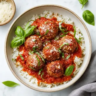 Classic Meatball Rice Bowl