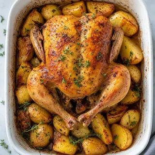 Classic Roast Chicken and Potatoes