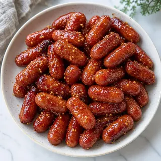 Cocktail Franks with Mustard Glaze