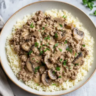 Creamy Mushroom Ground Beef