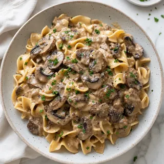 Creamy Mushroom Stroganoff