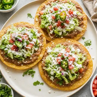 Crispy Tostadas with Beans