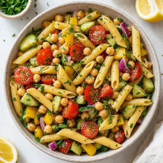 Garden Chickpea Pasta Salad