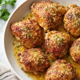 Garlic Parmesan Chicken Thighs
