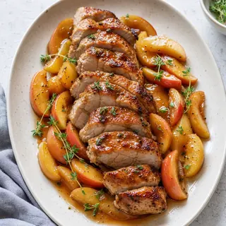 Glazed Pork Tenderloin with Apples
