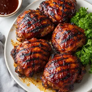 Grilled BBQ Chicken Thighs
