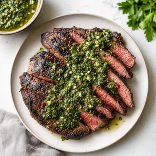 Grilled Steak with Chimichurri
