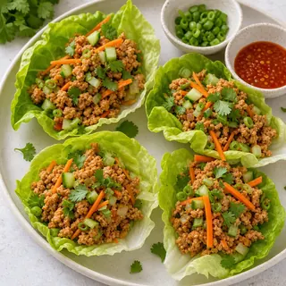 Ground Chicken Lettuce Wraps