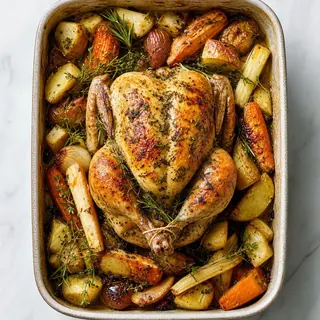 Herb Roasted Chicken with Root Vegetables