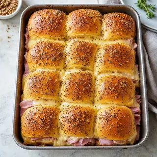 Hot Ham and Swiss Sliders