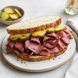 Hot Pastrami Sandwich