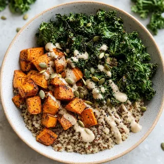Kale and Sweet Potato Buddha Bowl