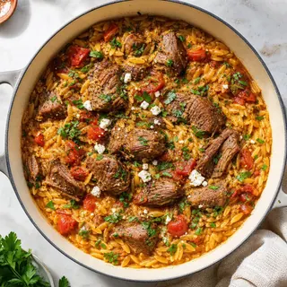Lamb and Orzo One Pot