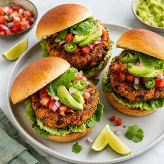 Loaded Sweet Potato Burgers