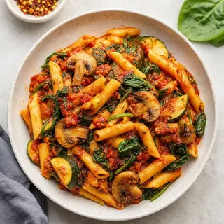 Marinara Pasta with Hearty Vegetables