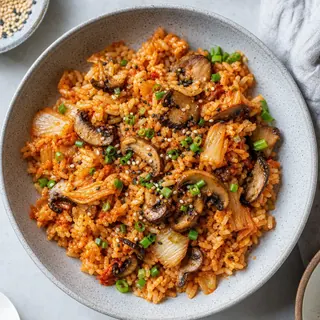 Mushroom Kimchi Fried Rice