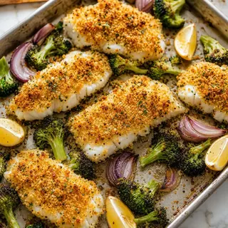 Parmesan Crusted Baked Cod