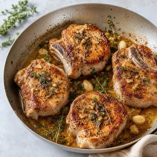 Pork Chops with Garlic and Thyme