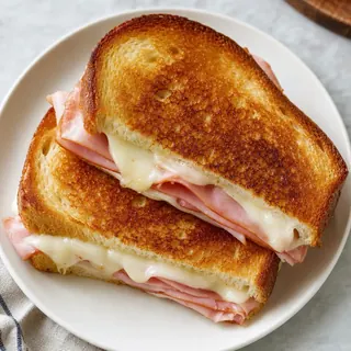 Provolone and Ham Grilled Cheese