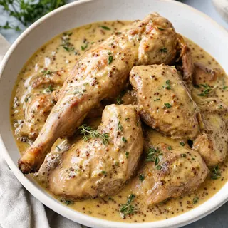 Rabbit in Mustard Sauce