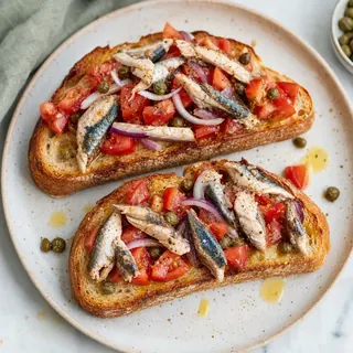 Sardine Toast with Tomatoes