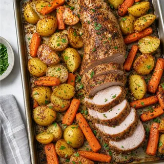 Sheet Pan Pork and Vegetables