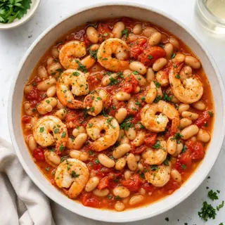 Shrimp and White Bean Sauté