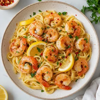 Shrimp Pasta with Garlic Butter