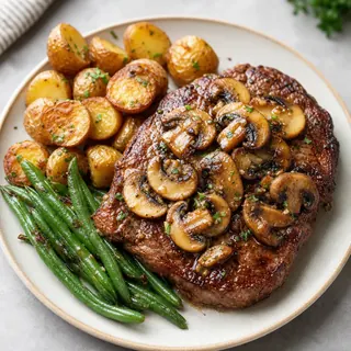 Sirloin Steak With Mushrooms