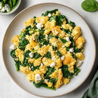 Spinach and Feta Scramble