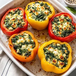 Spinach and Feta Stuffed Peppers