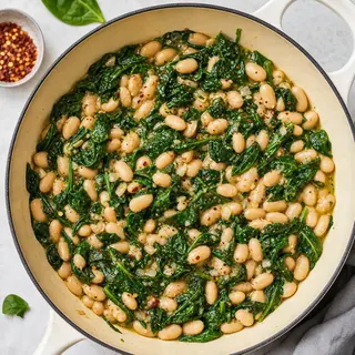 Spinach and White Bean Skillet